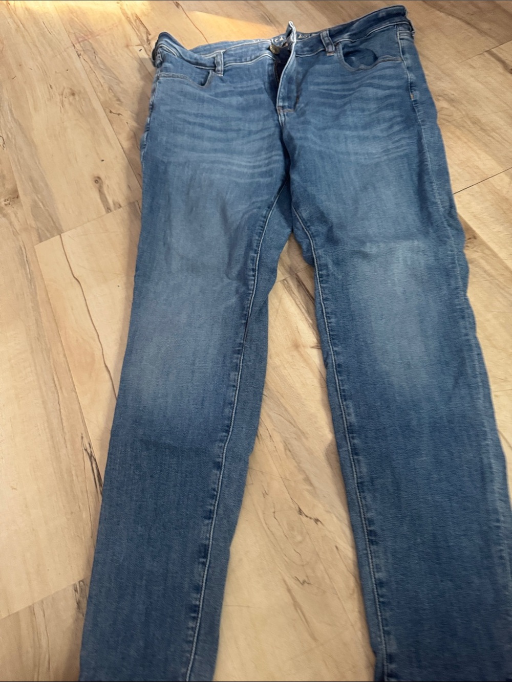 American Eagle Outfitters Women's Medium Blue Straight Jeans